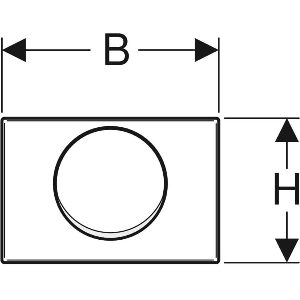 Geberit Delta10 BetPl.,für Spül-Stopp-Spülung verschraubbar, edelstahl gebü.