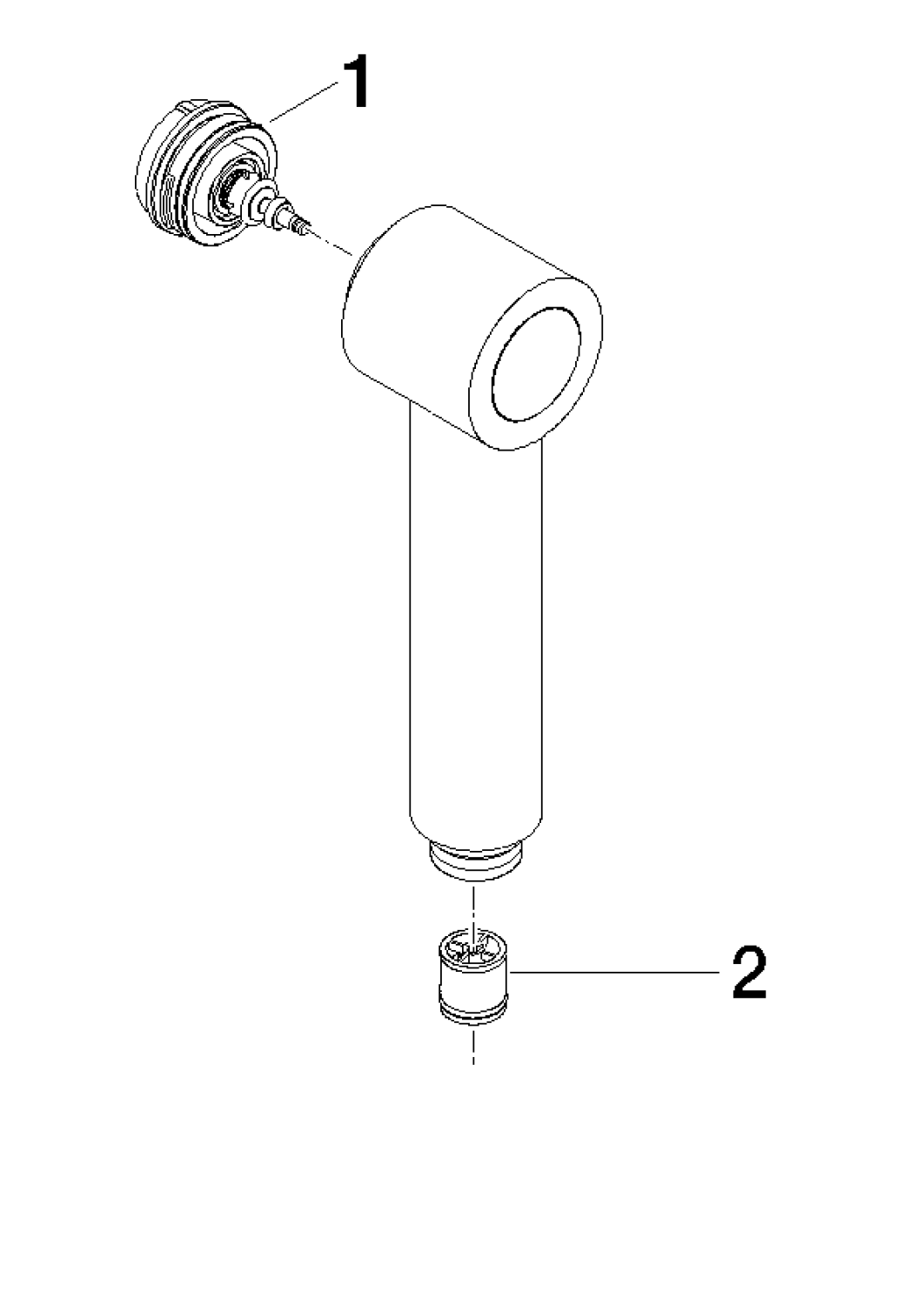 DO Spülbrause ERSATZTEILE 04121109900 170 x 50 x 45 mm Chrom