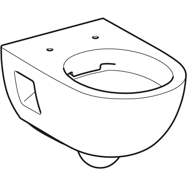 Geberit Renova Wand-WC Tiefspüler teilgeschlossene Form Rimfree, weiß Tect