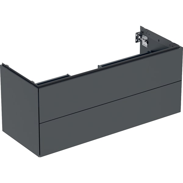 Geberit ONE Unterschrank für WT/-Platte 2 Schubl., 118,4x50,4x47cm, schwarz matt
