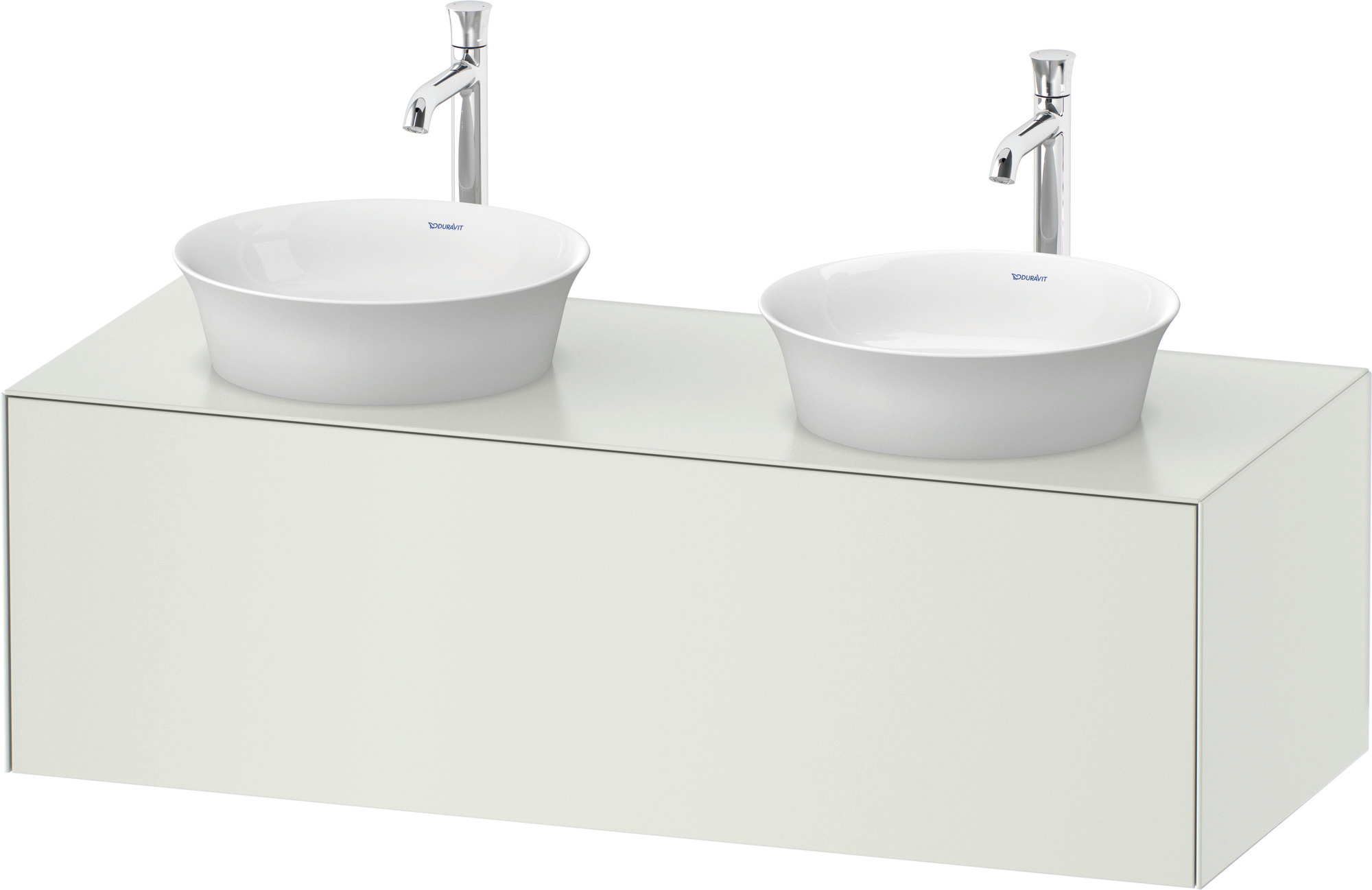 Duravit WTU White Tulip wandh,1 Auszug,Beids 408x1300x550mm, Weiß Seidenmatt ohne ES
