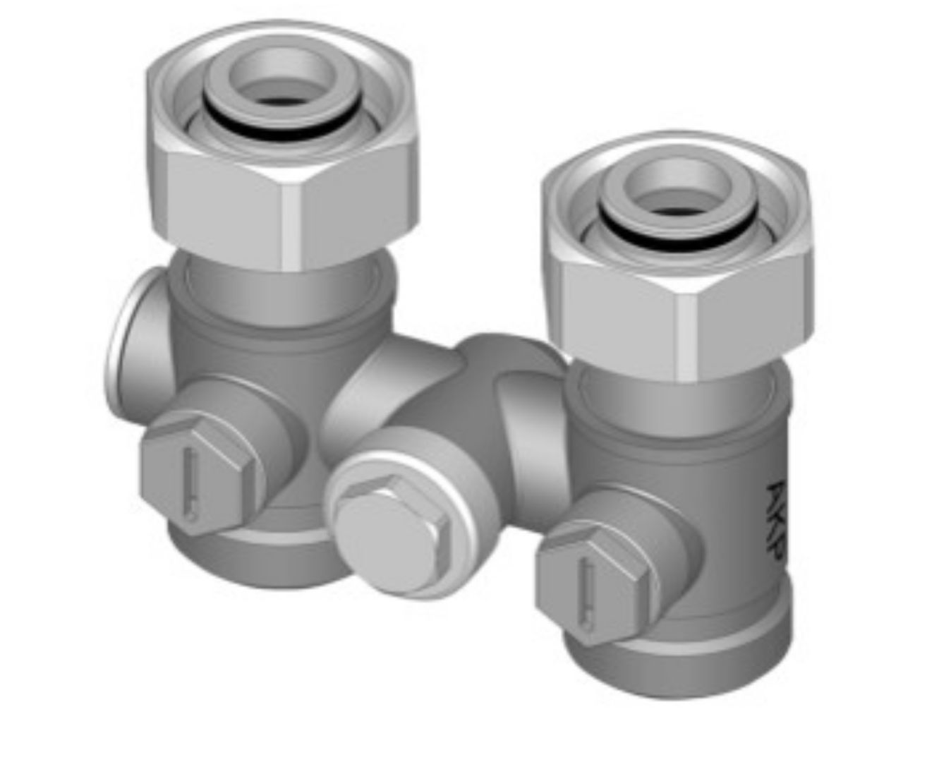 Kermi Einrohrarmatur Durchgang absperrbar