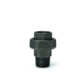 gebofittings Temperguss Gewindefittings 331 - Verschraubung flach 1", schw. gebofittings Temperguss Gewindefittings 331 - Verschraubung flach 1", schw.