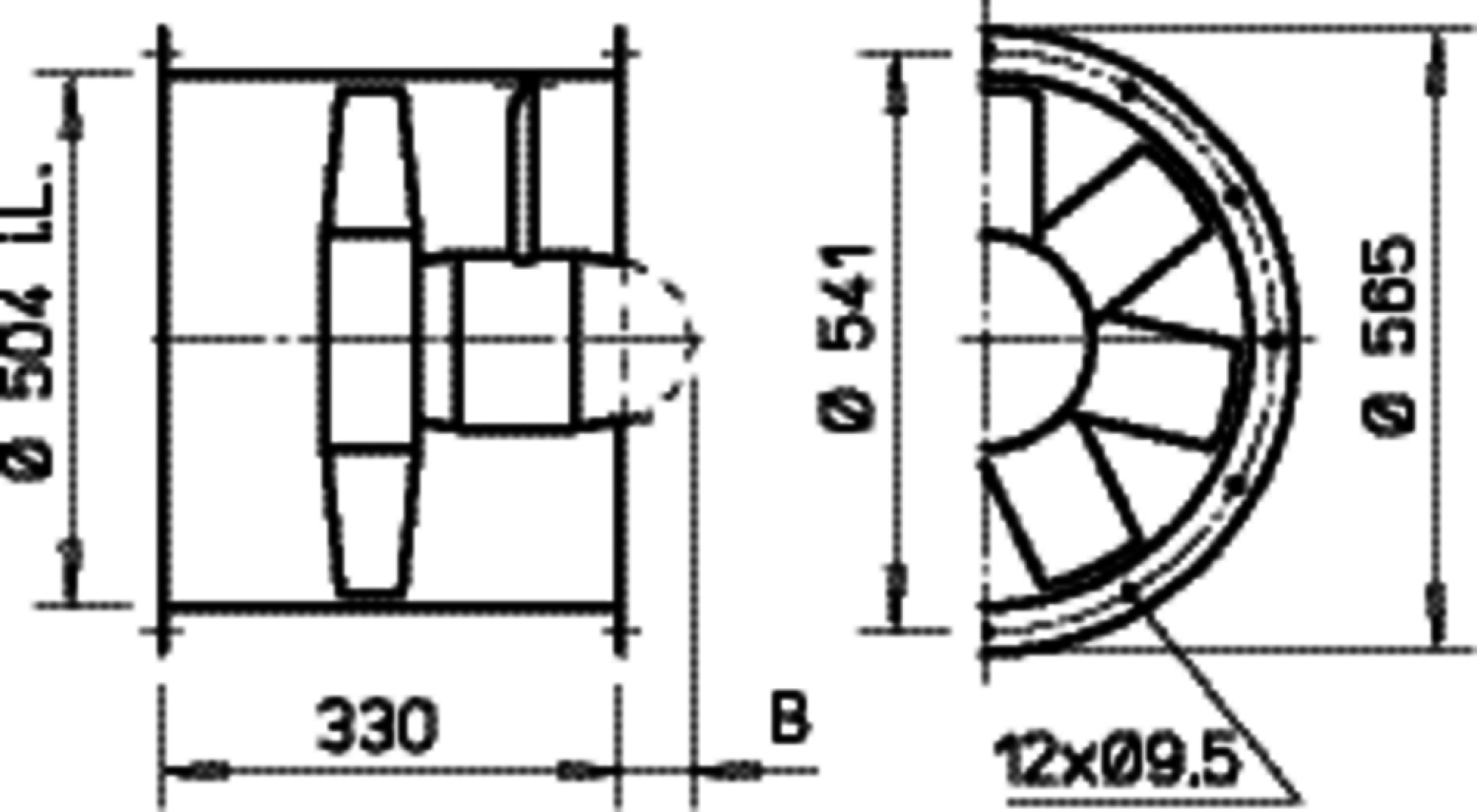 Helios HRFW 500/4 Axialventilator 1-PH, Regelbar