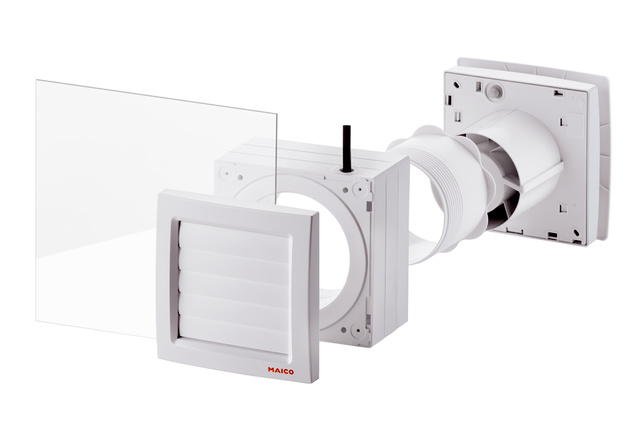 Maico Fenstereinbausatz FE 100/1 AP mit selbsttätiger Außenklappe Maico Fenstereinbausatz FE 100/1 AP mit selbsttätiger Außenklappe