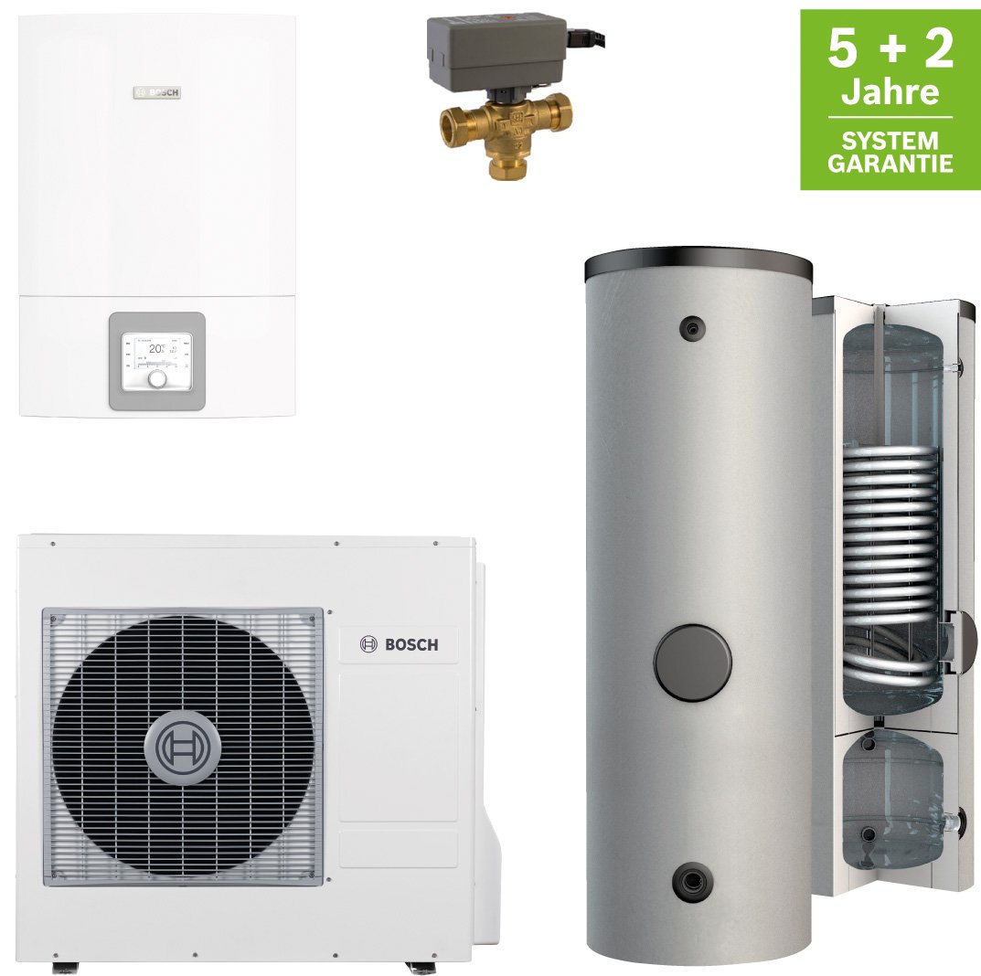 BOSCH Splitwärmepumpen-Paket BOPA CS320 CS3400iAWS 12 OR-T mit 14 E, BPU 400-C