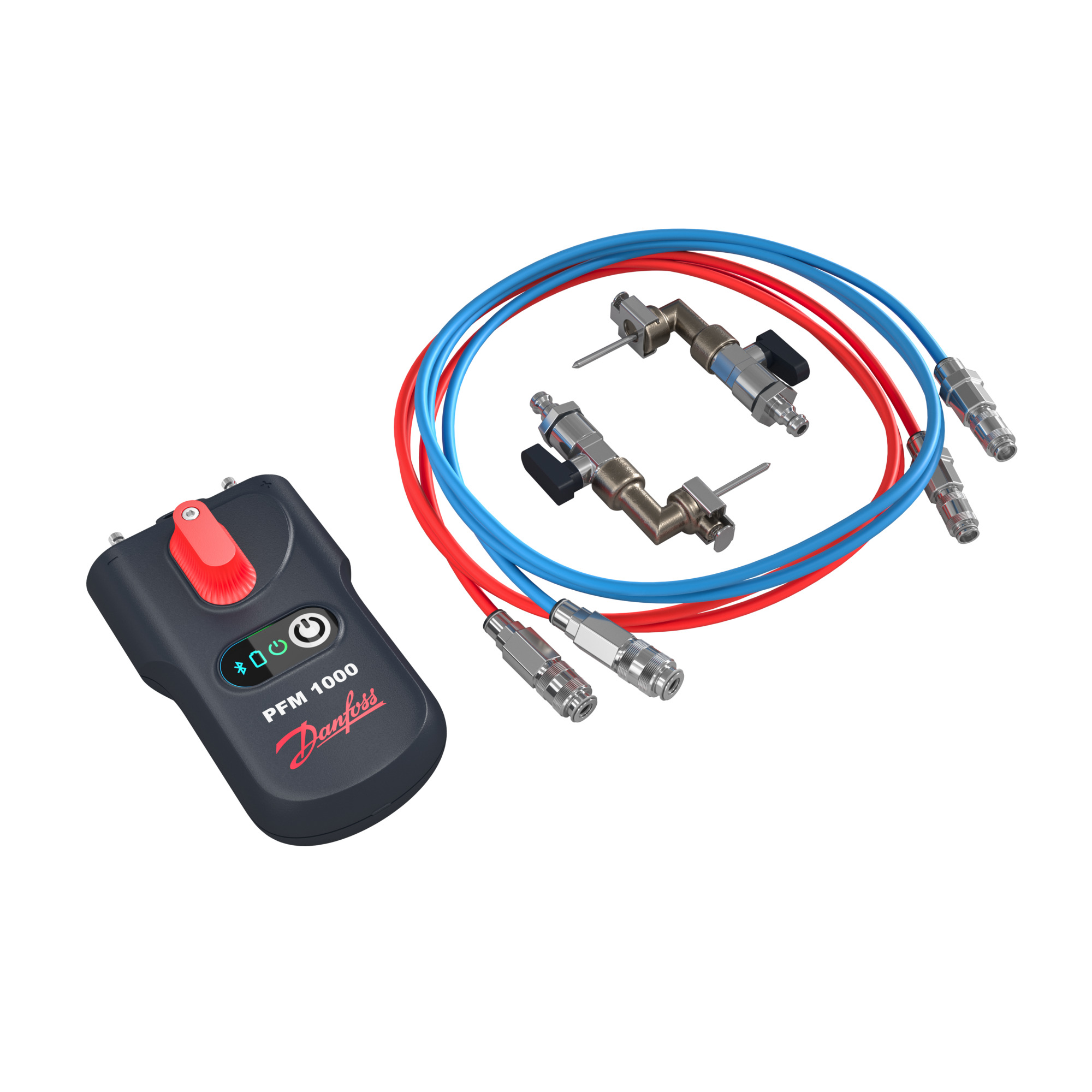 Danfoss Digitales Messgerät PFM 1000 inkl, Temp.fühler, Messadapter, PN10