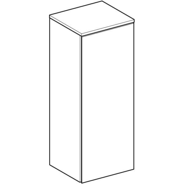 Geberit Renova Plan Mittelhochschrank m.1 Tür 33x85x29,7cm, Eiche natur