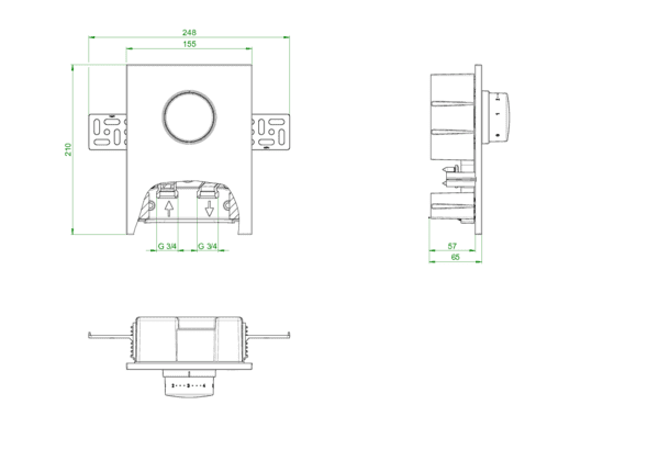 OVENTROP-Unibox T Thermostat, weiß