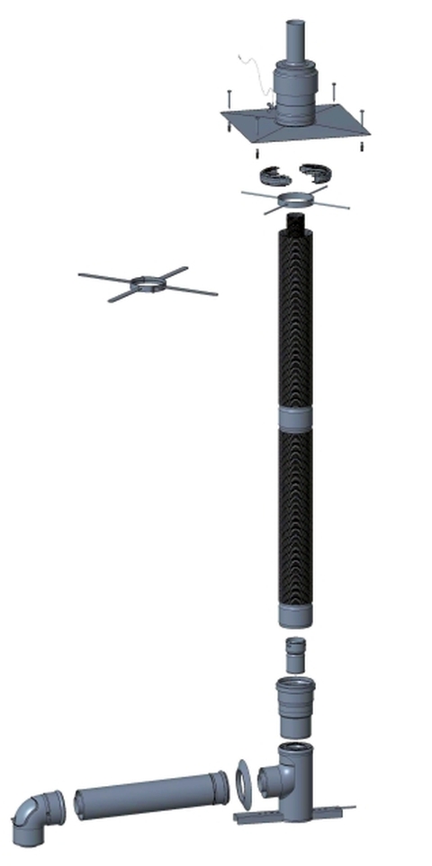 Wolf Anschluss-Set DN60/100 - C33x DN58/110 flex. im Schacht, Abd. edst. Wolf Anschluss-Set DN60/100 - C33x DN58/110 flex. im Schacht, Abd. edst.