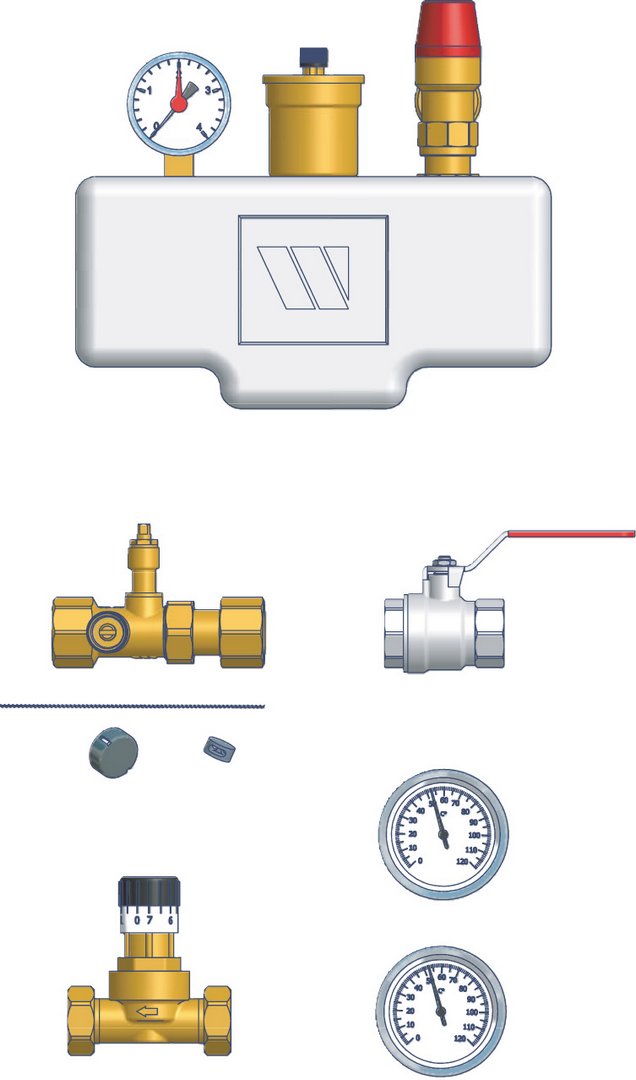 BOSCH Zubehör Solewärmepumpen Nr. 1121 Heizkreissystempaket