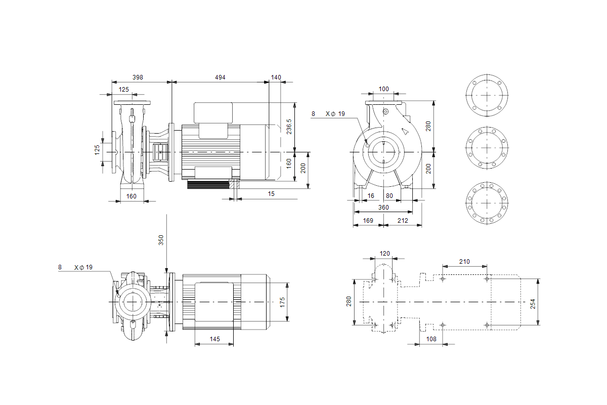 GRUNDFOS Blockpumpen Standard NB 150-315.2/250AASF1AESBQQEQW3
