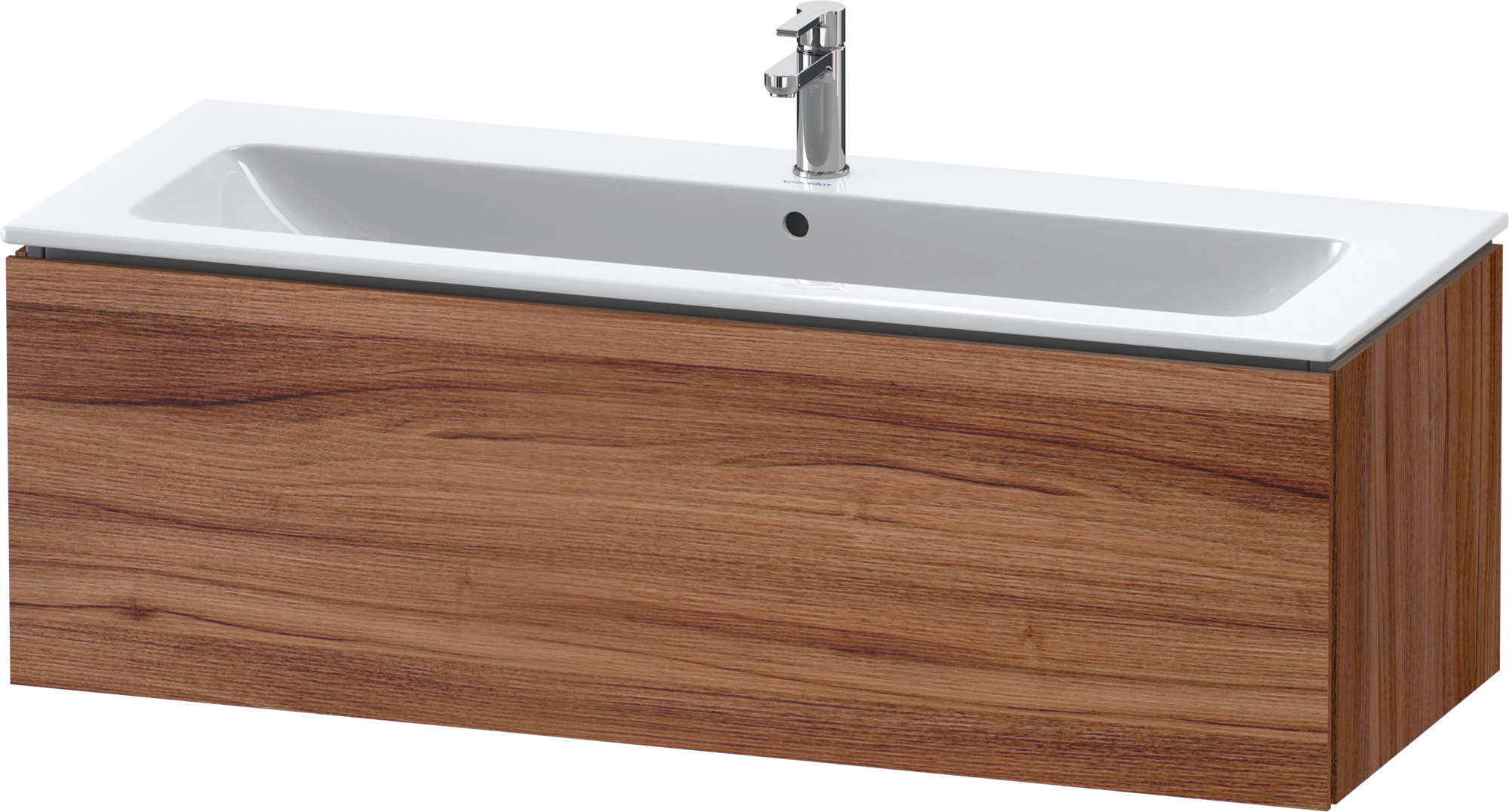 Duravit WTU wandh. L-Cube 481x1220x400mm 1 Auszug, f.233612, nussbaum natur