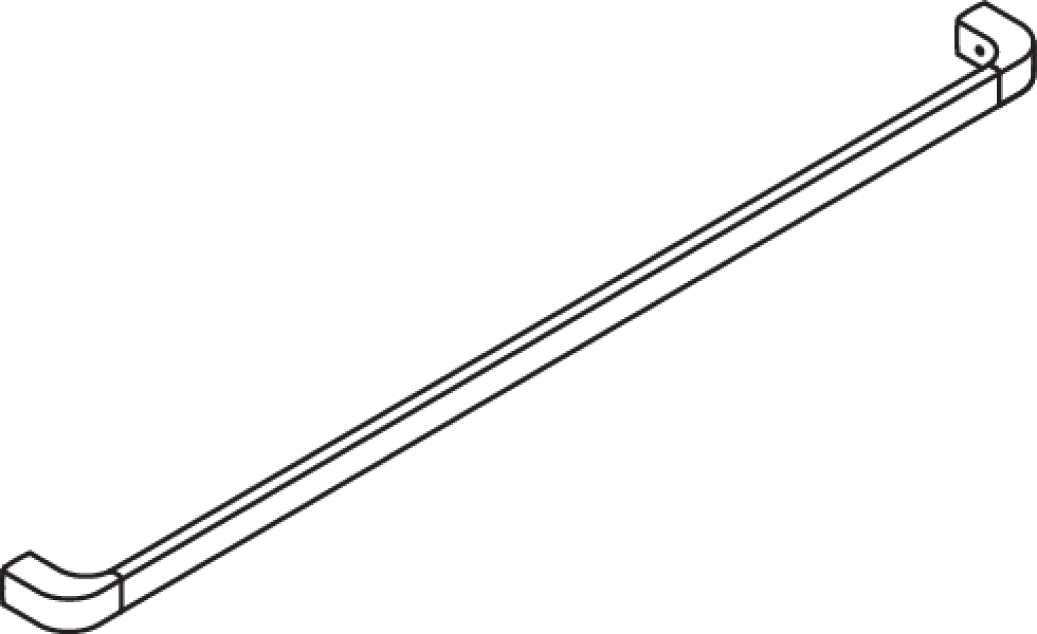 HEWI Badetuchhalter Sys 800, chrom, AM:900mm