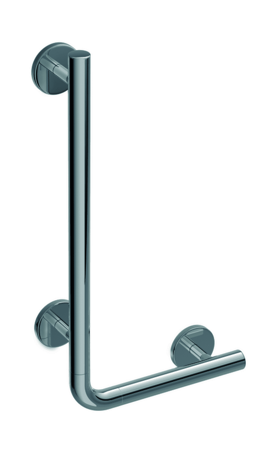 HEWI Winkelgriff, AM:600mm, W:300mm, d:33mm, Kst., chromoptisch beschichtet