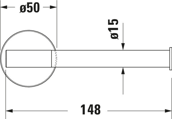 Duravit Starck T Papierrollenhalter, Edelstahl Gebürstet, 152x152x50