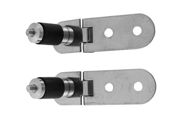Duravit Scharnier-Set für Urinaldeckel ohne Absenkautomatik, Edelstahl, 0061521000