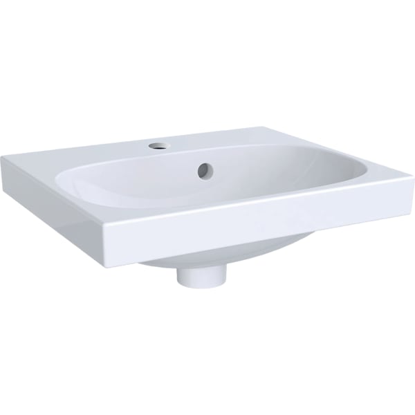 Geberit Acanto Handwaschbecken, 45x38cm m. Hl., m. Ül., weiß, KeraTect
