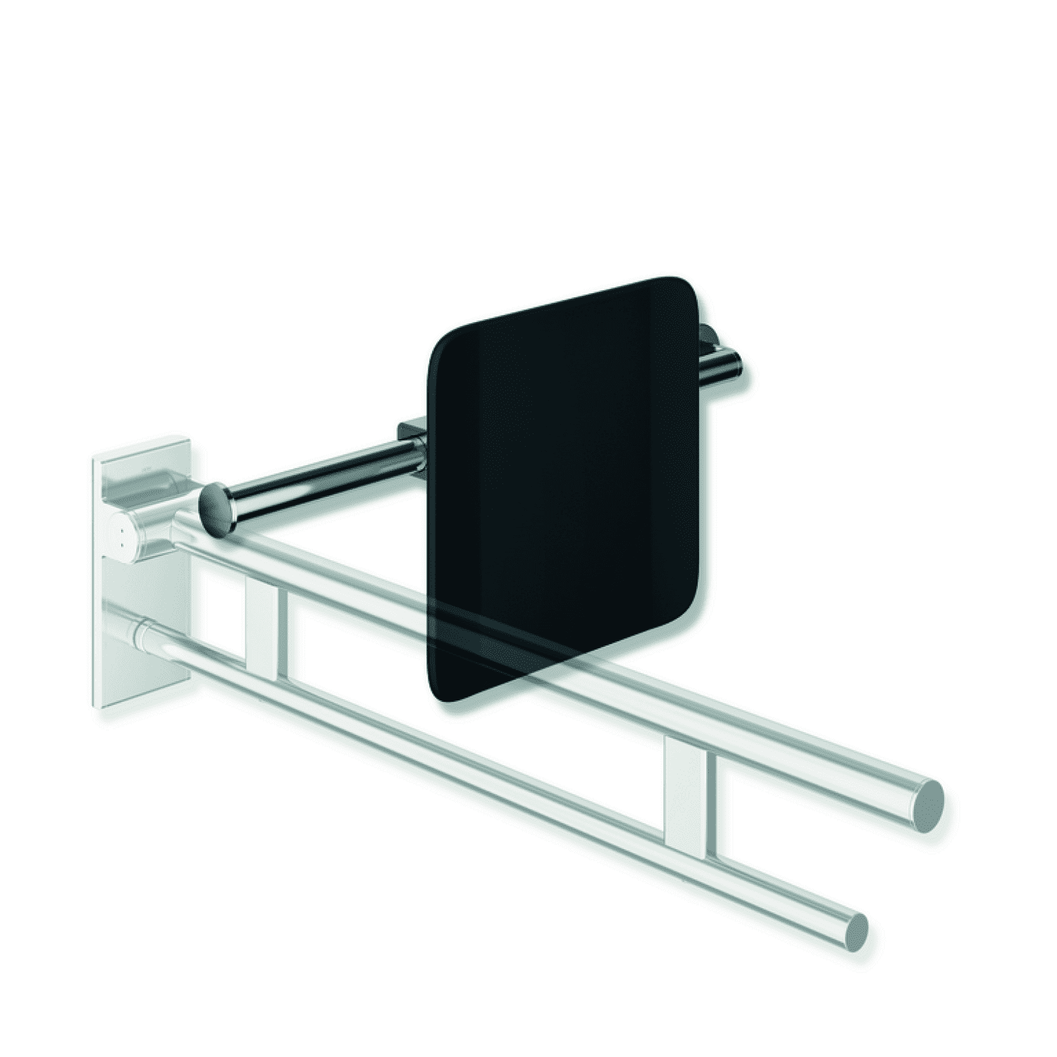 HEWI Rückenst., Sys 900, T:150, li Wand, re SK-Griff (A), chrom anthrazitgrau