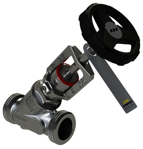 KEMPER NIRO Edelstahl-Drosselventil ohne Entleerung, AG DN20