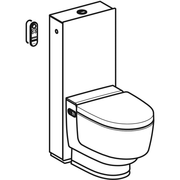Geberit AquaClean Mera Classic WC-Komplettanlage AP Stand-WC Glas weiß