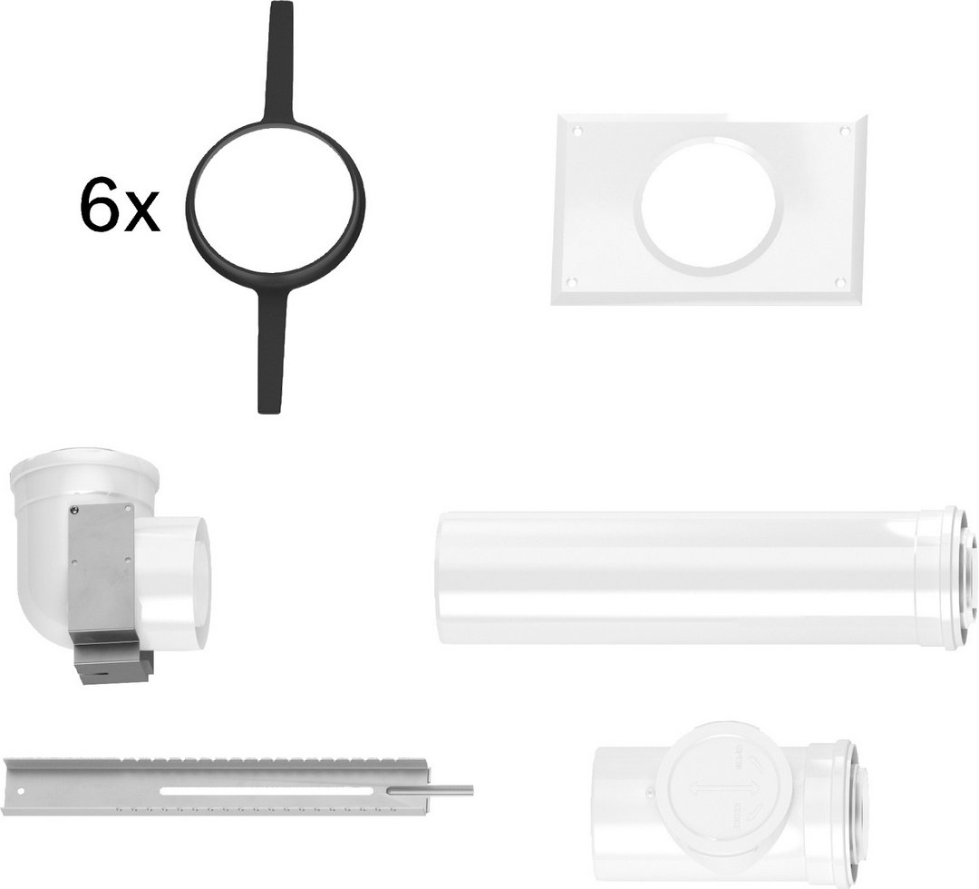 BOSCH Abgaszubehör FC-Set80-C33x, hinten Grundbausatz C33x im Schacht, d:80/125mm