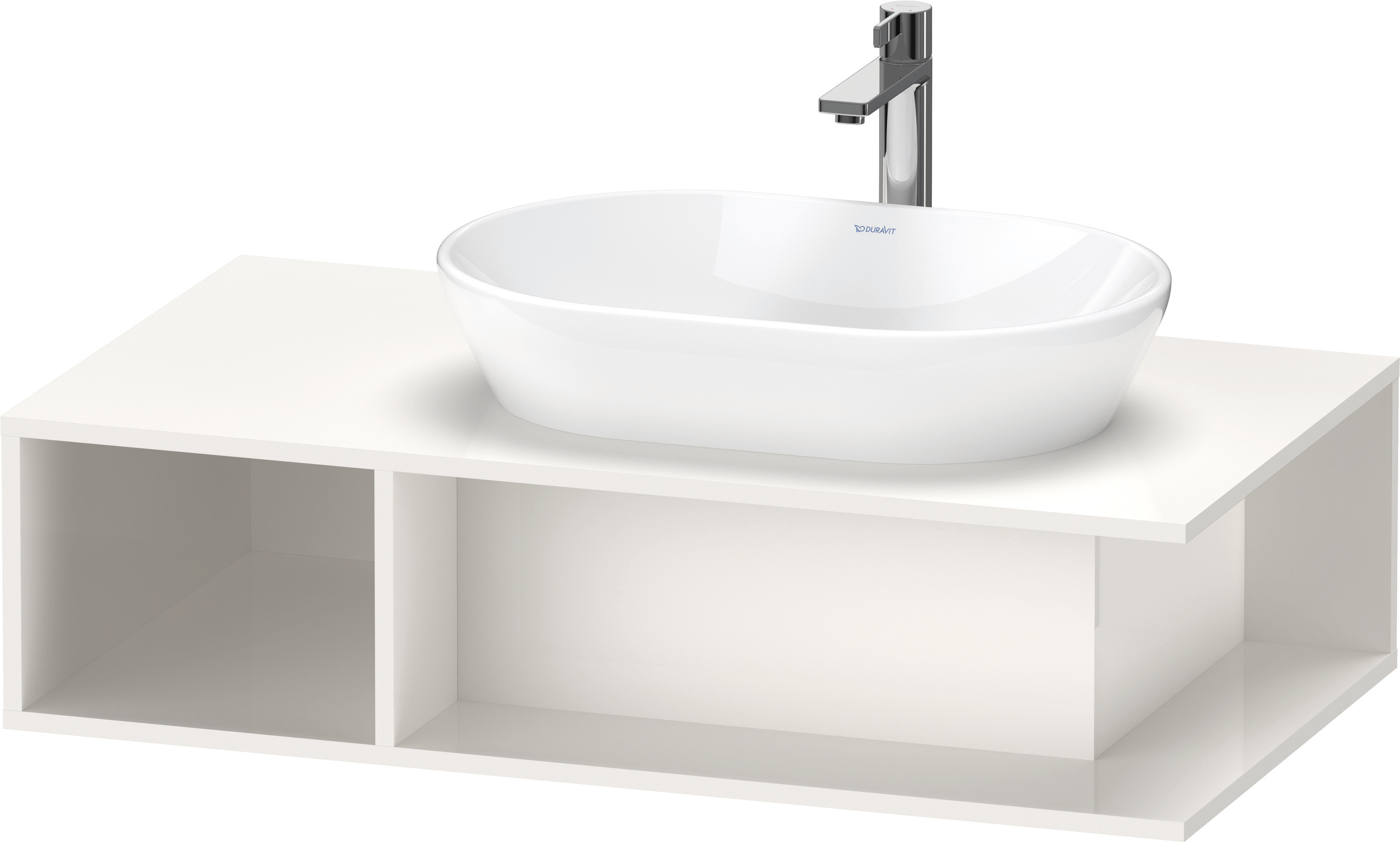 Duravit D-Neo WTU wandh.,1 offenes Fach l., 260x1000x550mm, Weiß Hochglanz