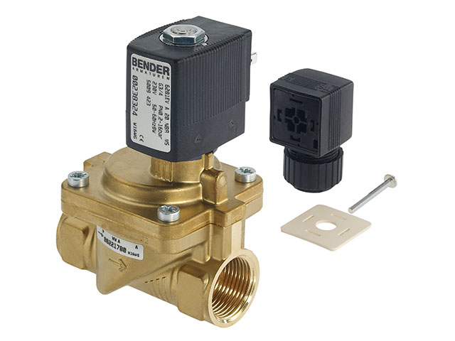 BENDER Magnetventil stroml. geschl.Typ3 24V DC,bis 90C,4cbm/h DN32 BENDER Magnetventil stroml. geschl.Typ3 24V DC,bis 90C,4cbm/h DN32