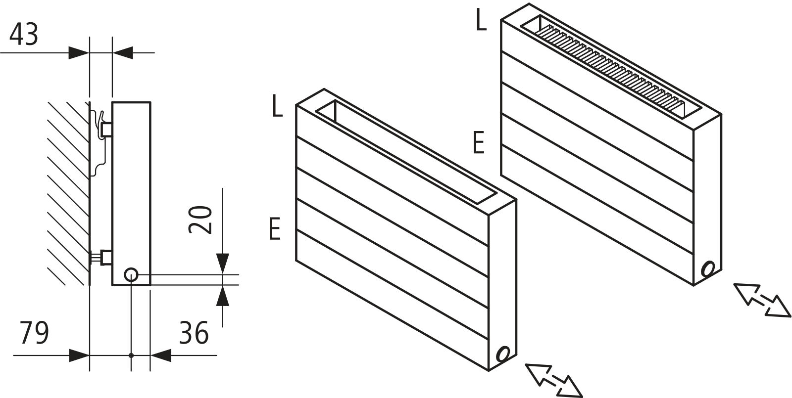 Kermi Heizwand HHN Typ22 BH630x122x1000 QN1617,weiß,6bar,o.Abd,AB 12,LH260