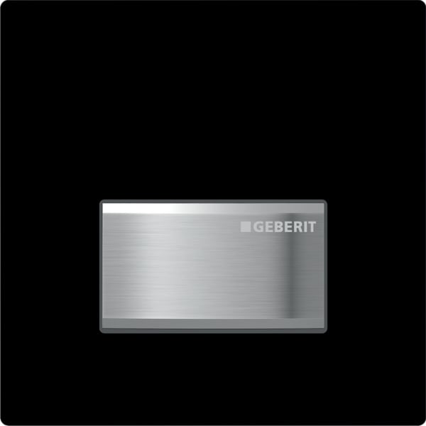 Geberit Typ 50 BetPl., eckig, für UR-Strg. pneum. Sp., T:1,1cm, tiefschwarz