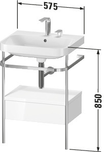 Duravit HappyD2+ cshaped m.Mk.u.Sk. 575x490x850mm,+MWT,1HL,1WP,1SK,1AFu,mÜ,w