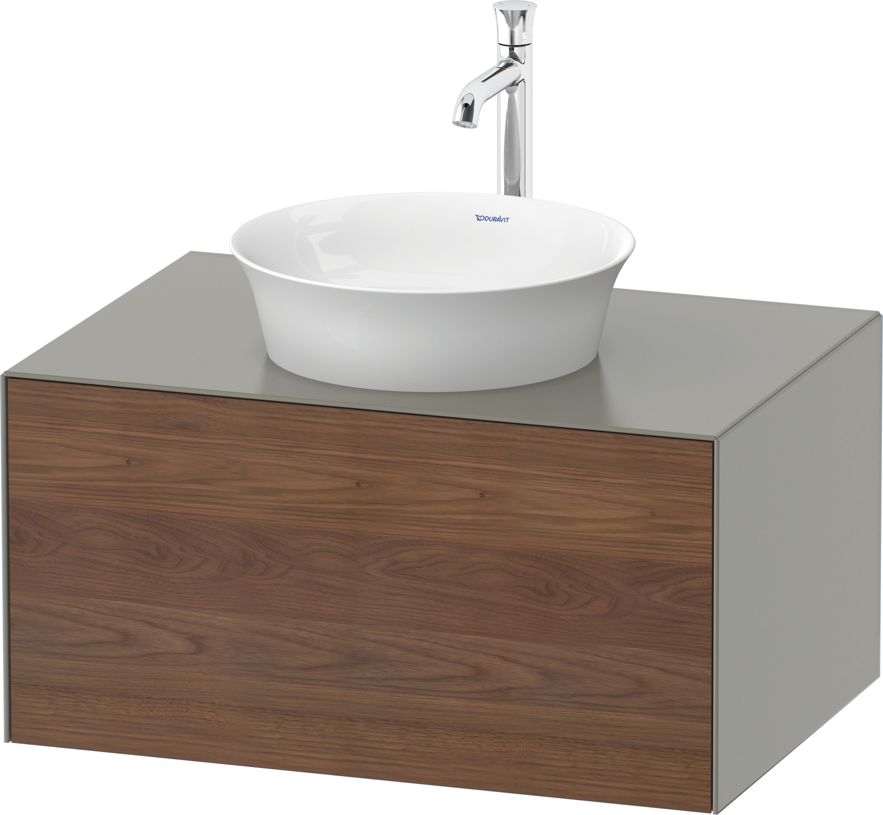 Duravit WTU White Tulip bodenstehend 751x350x410mm,A.Nussb.M/Steingrau Sdm