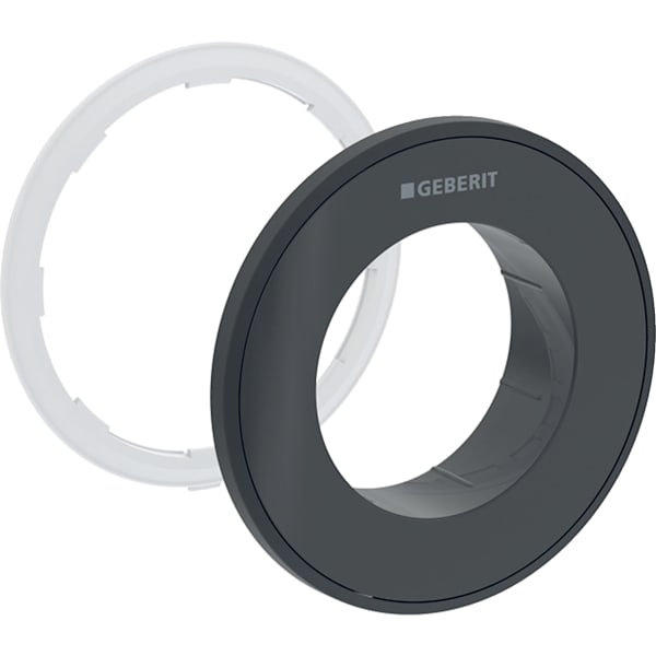 Geberit Typ 10 Rosette für Fernbetätigung rund, UP-Drücker, schwarz/schw matt
