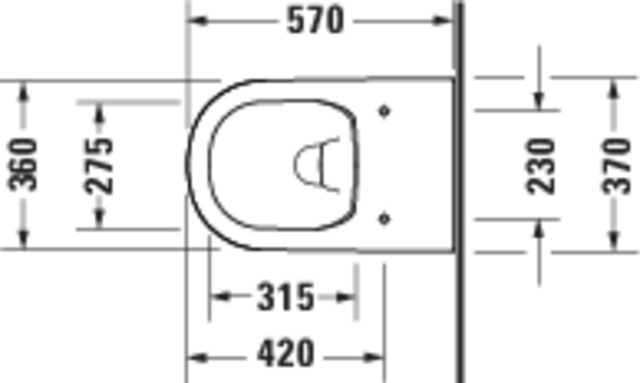 DU D-Code 2.0 Stand WC,TS 570mm, Rimless,Abg .Waagr.,Weiß