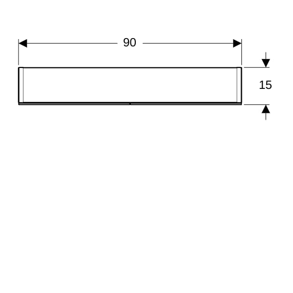 Geberit Option Spiegelschrank mit Beleuchtung zwei Türen, 90x70x15cm