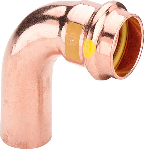 Viega Bogen 90 Grad mit SC Profipress G 2616.1 für Gas in 15mm Kupfer