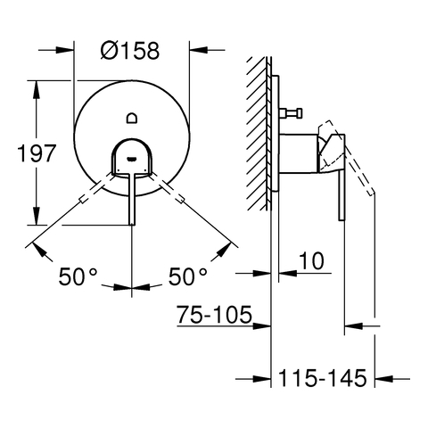 GROHE EH-Wannenbatterie Plus 24060_3 FMS für 35604 chrom
