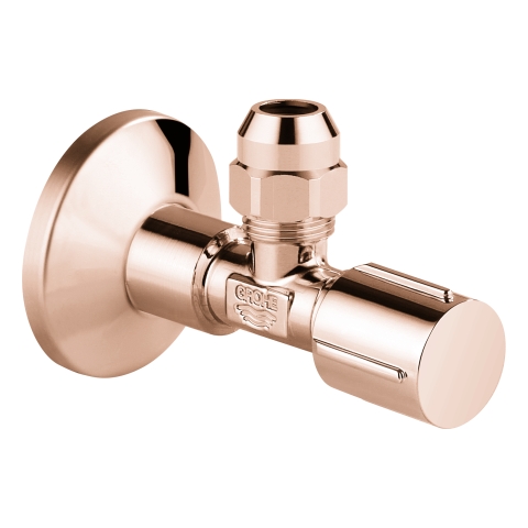 GROHE Eckventil 22037 1/2x3/8'' Rosette Metallgriff warm sunset GROHE Eckventil 22037 1/2x3/8'' Rosette Metallgriff warm sunset