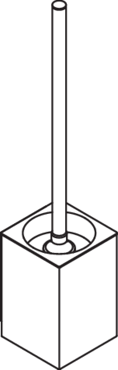 HEWI WC-Bürstengarnitur Sys 900 Q, plvb, Wandmod. weiß tiefmatt