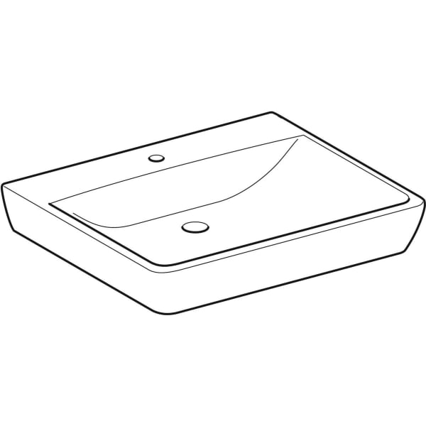 Geberit Renova Comfort WT barrierefrei 65x55cm, m. Hl., o. Ül., weiß, KeraTect