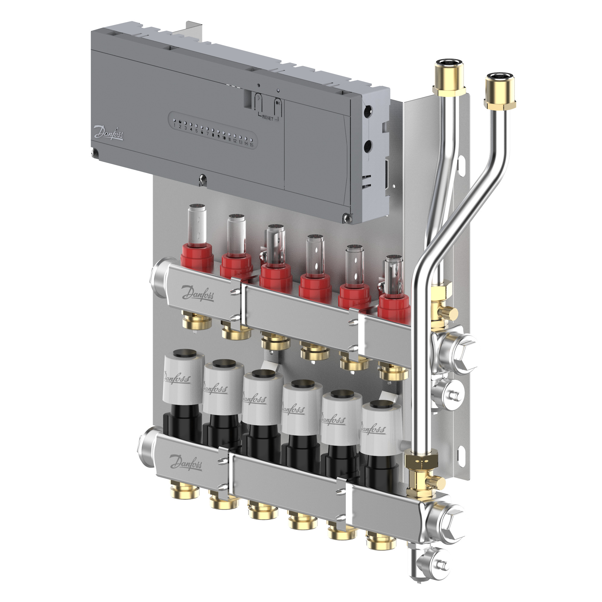 Danfoss Heizkreisverteiler Typ SGCi 6 HK u. Icon2 Hauptregler, TWA-A 230V