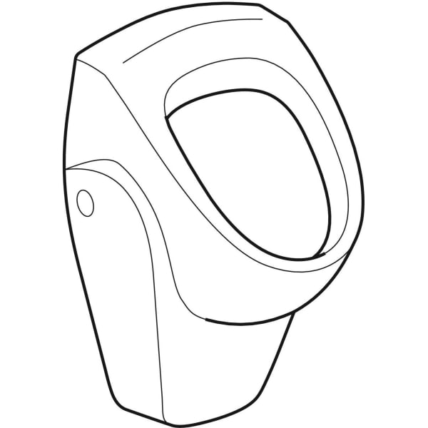 Geberit Renova Urinal, Zulauf von hinten Abgang nach hinten, m. Kerze, weiß