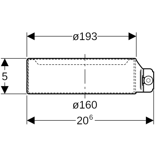 Geberit Haltekralle d160