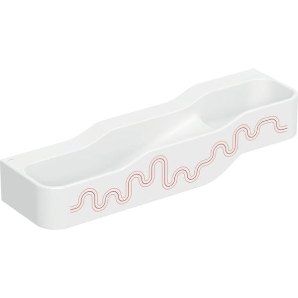 Geberit Bambini Spiel/Waschlandschaft B:140cm 3 Waschpl., tieferes B li, o. Hl., rot