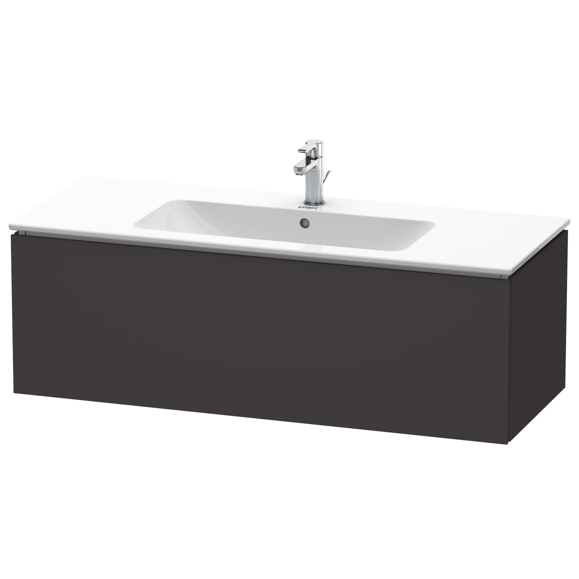 Duravit WTU wandh. L-Cube 481x1220x400mm 1 Auszug, f.233612, graphit supermatt