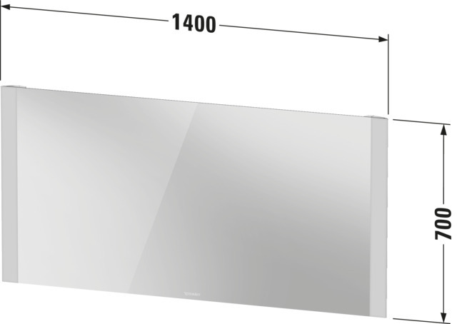 Duravit Spiegel Licht & Spiegel LM7870 Weiß 34x1400x700mm