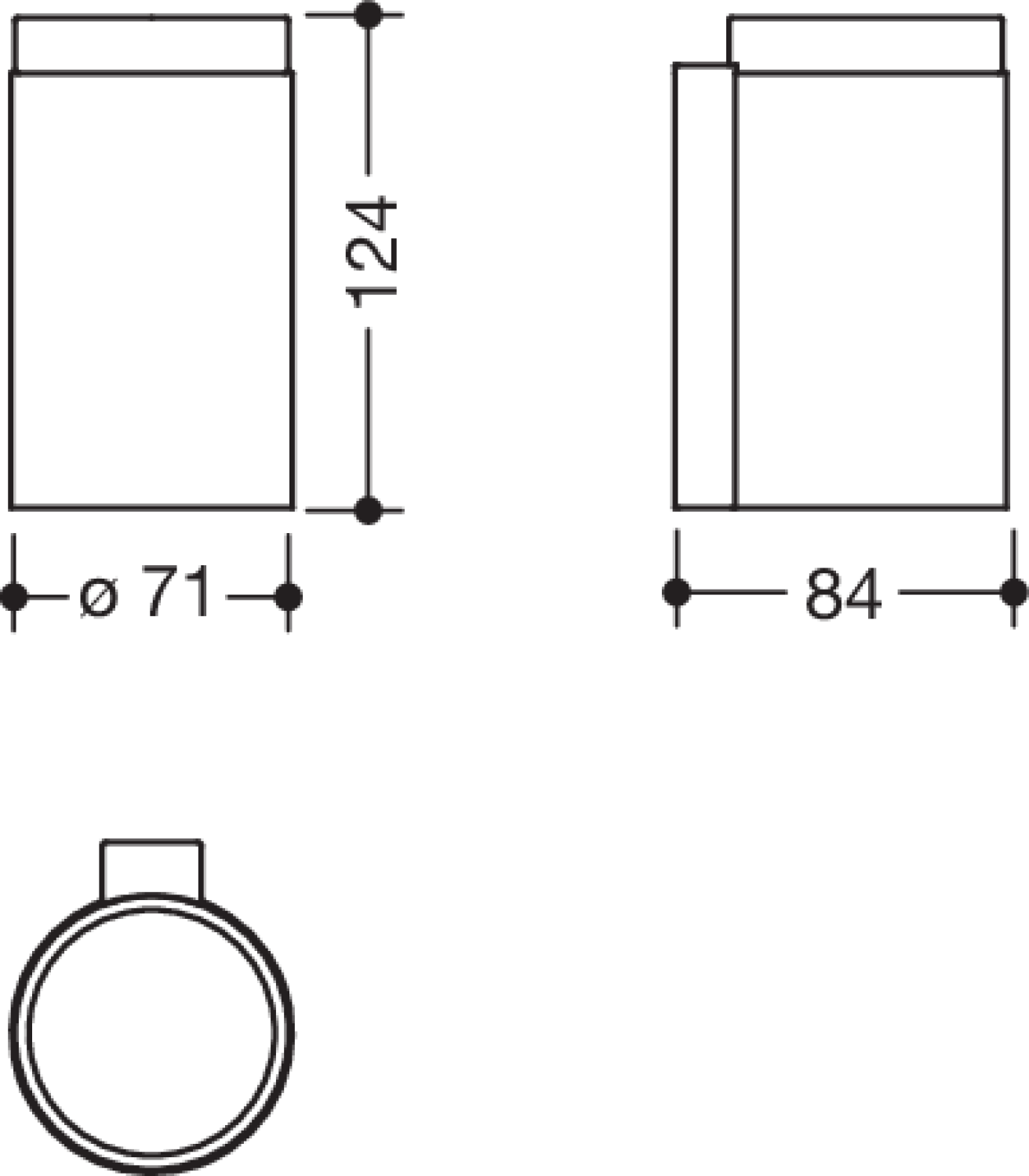 HEWI Glasbecher mit Halter, chrom
