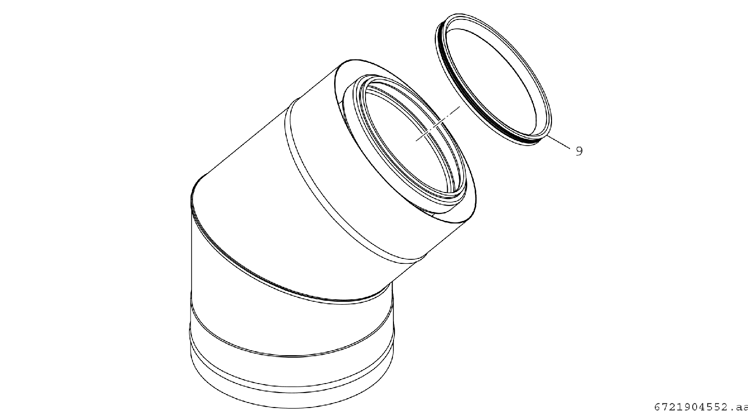 BOSCH Abgaszubehör FC-CE200-45 Bogen 45 Gr, d:200/300 mm, Edelstahl