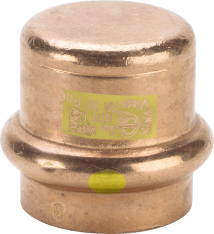 Viega Verschlusskappe m. SC Profipress G 2656 für Gas in 22mm Kupfer