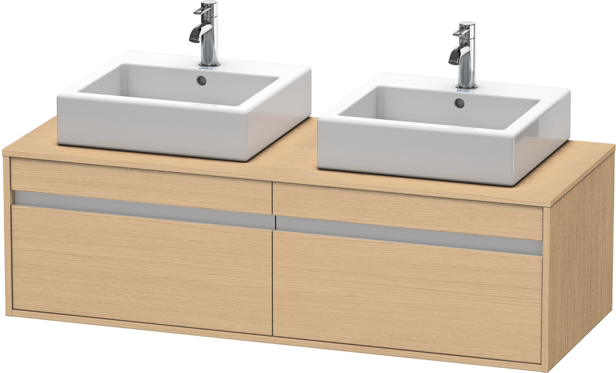 Duravit WTU wandhängend Ketho 550x1400x426mm 2 Auszüge, für 2 ASB, Eiche Natur